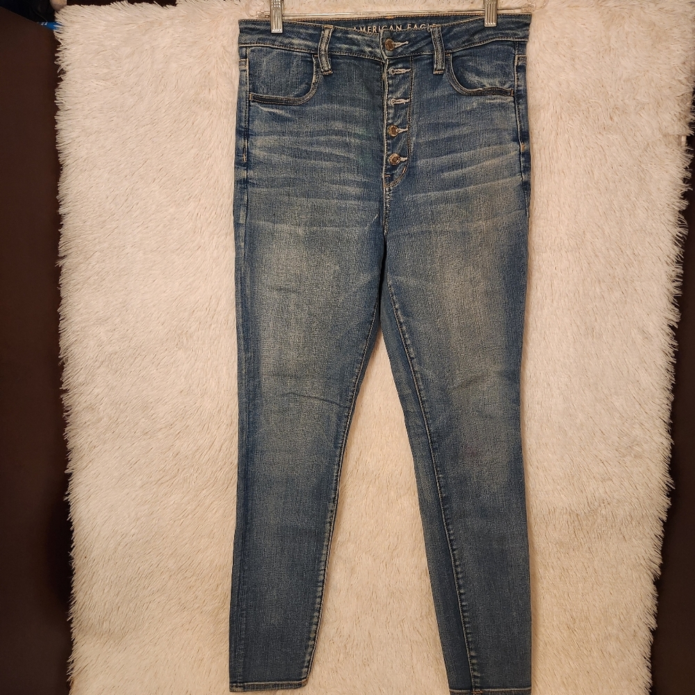 American Eagle Outfitters Next Level Stretch High Rise Jeggings Women Size 12